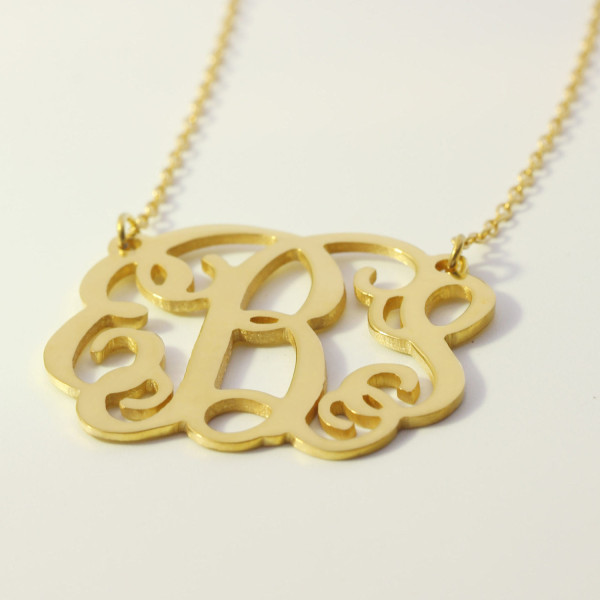 Personalized Monogram Necklace,Monogram Necklace,Gold Monogram Necklace, Personalized Monogram Necklace,Custom Jewelry