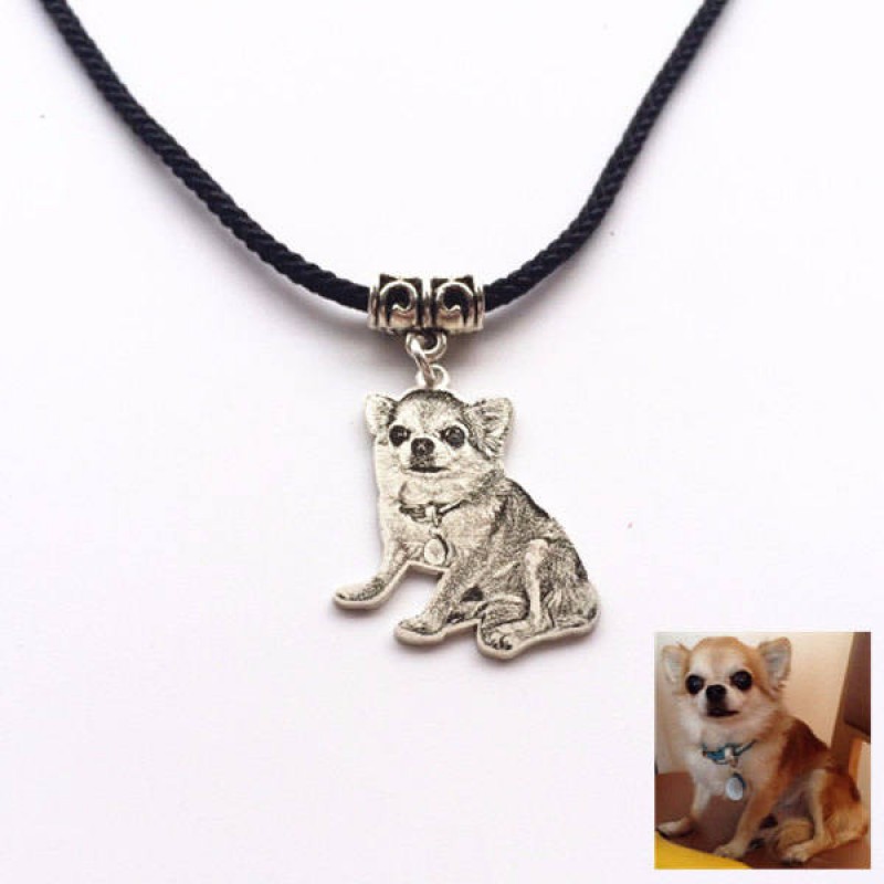 Personalized Pet Paw Print Charm Necklace - Danique Jewelry