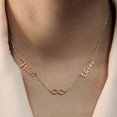 Custom Gold Name Necklace, Personalized Cursive Script Jewelry, Women's Gift, Birthday Present, Mother's Day