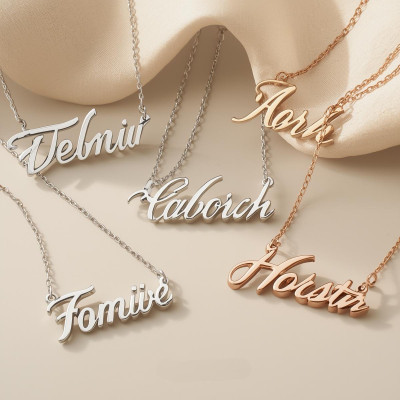 Custom Personalized Name Necklace - Baby Girl or Children Jewelry - Bridesmaid or Mom Gift