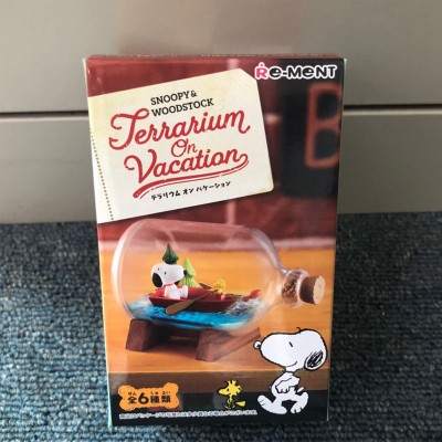 Re-Ment SNOOPY&WOODSTOCK Terrarium On Vacation Complete SET of 6