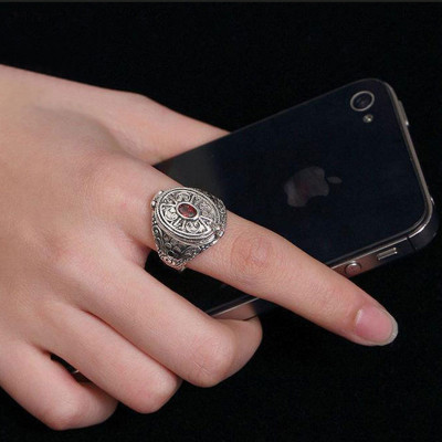 Men's Sterling Silver Secret Message Locket Ring - Openable Gift for Him, Valentine's Day