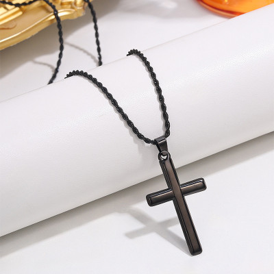 Sterling Silver Dainty Gold Cross Necklace for Women - Baptism & Religious Christian Gift with Curb Chain -