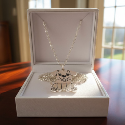 Personalized Kids Drawing Necklace - Custom Child Art Gift for Mom or Grandma