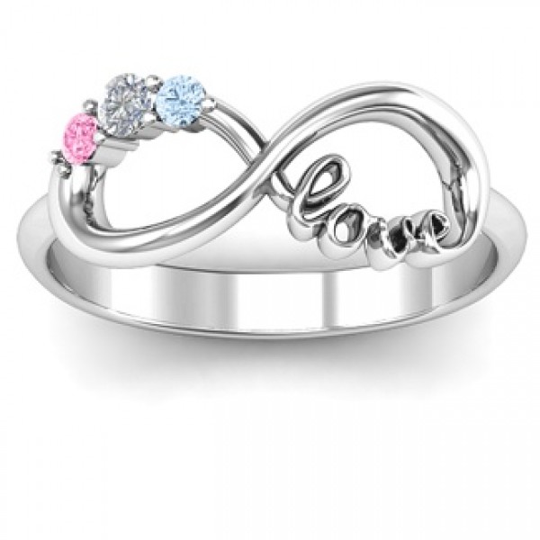 Customised Infinity Promise Ring With Birthstone Infinity Love Ring - Custom Jewellery By All Uniqueness