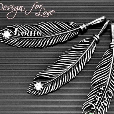 Luxury Feather Series - With Name Jewellery - Custom Jewellery By All Uniqueness