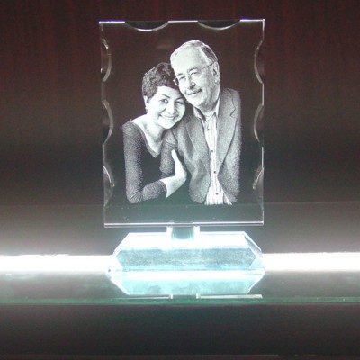 Crystal With 2D/3D Photo Engraved - Custom Jewellery By All Uniqueness