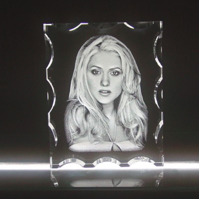 Crystal With 2D/3D Photo Engraved - Custom Jewellery By All Uniqueness