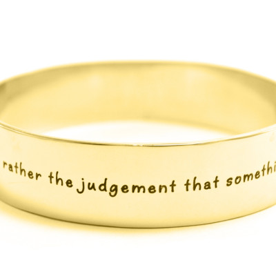 15mm Wide Endless Bangle - Gold Plated - Custom Jewellery By All Uniqueness