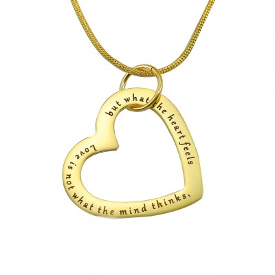 Always in My Heart Necklace - Gold Plated - Custom Jewellery By All Uniqueness