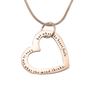 Always in My Heart Necklace - Rose Gold Plated - Custom Jewellery By All Uniqueness