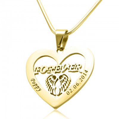 Angel in My Heart Necklace - Gold Plated - Custom Jewellery By All Uniqueness