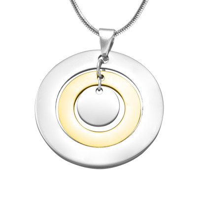 Circles of Love Necklace - TWO TONE - Gold Silver - Custom Jewellery By All Uniqueness