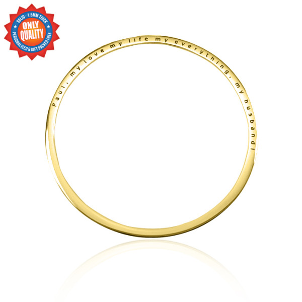 Classic Bangle - Gold Plated - Custom Jewellery By All Uniqueness