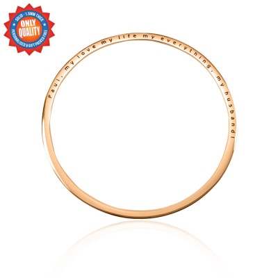 Classic Bangle - Rose Gold Plated - Custom Jewellery By All Uniqueness