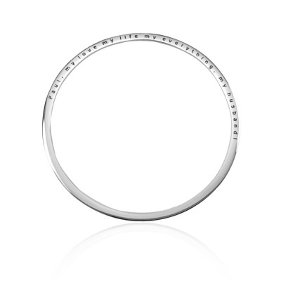 Classic Bangle - Silver - Custom Jewellery By All Uniqueness
