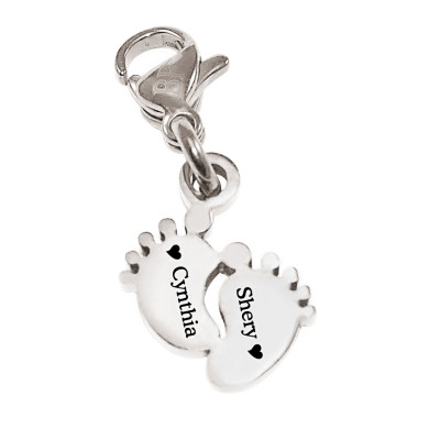 Feet Charm 12mm With Clasp - Custom Jewellery By All Uniqueness