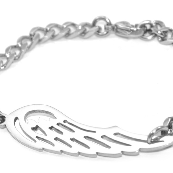Angels Wing Bracelet - Silver - Custom Jewellery By All Uniqueness