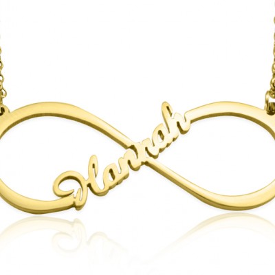 Single Infinity Name Necklace - Gold Plated - Custom Jewellery By All Uniqueness