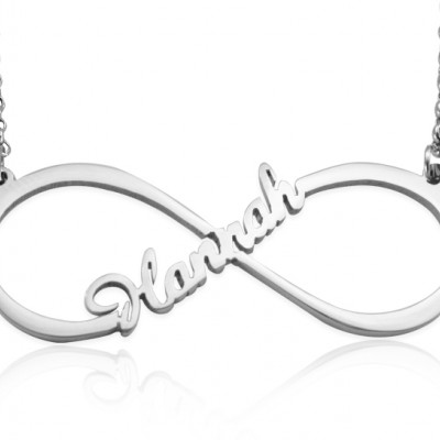 Single Infinity Name Necklace - Silver - Custom Jewellery By All Uniqueness