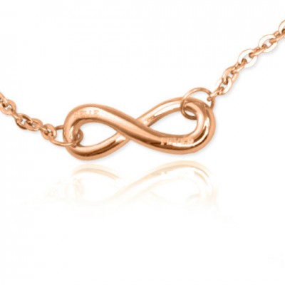Classic Infinity Bracelet/Anklet - Rose Gold Plated - Custom Jewellery By All Uniqueness