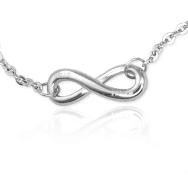 Classic Infinity Bracelet/Anklet - Silver - Custom Jewellery By All Uniqueness