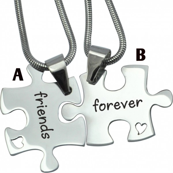 Forever Friends Puzzle Two Necklaces - Custom Jewellery By All Uniqueness