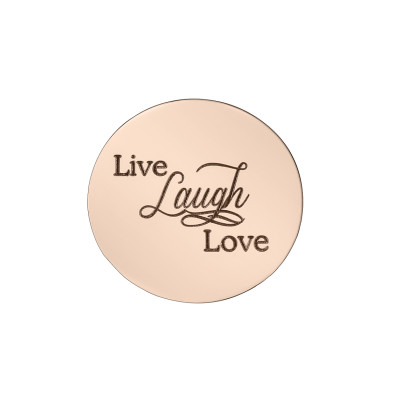 Live Laugh Love Disc - Dream Locket - Custom Jewellery By All Uniqueness
