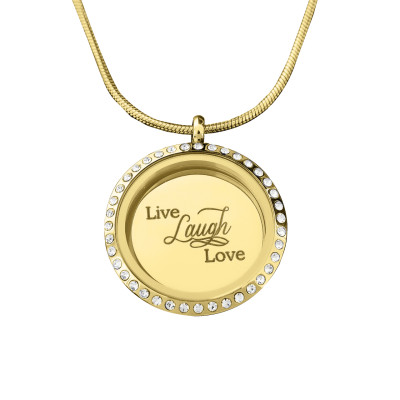 Live Laugh Love Disc - Dream Locket - Custom Jewellery By All Uniqueness