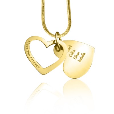 Love Forever Necklace - Gold Plated - Custom Jewellery By All Uniqueness