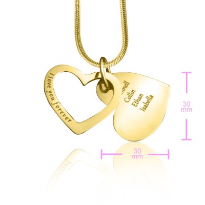 Love Forever Necklace - Gold Plated - Custom Jewellery By All Uniqueness