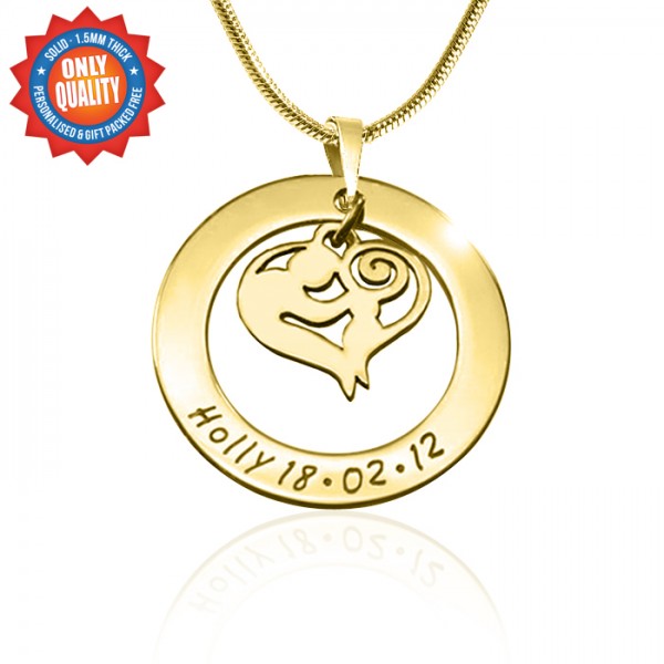 Mothers Love Necklace - Gold Plated - Custom Jewellery By All Uniqueness