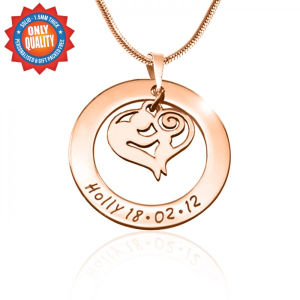Mothers Love Necklace - Rose Gold Plated - Custom Jewellery By All Uniqueness