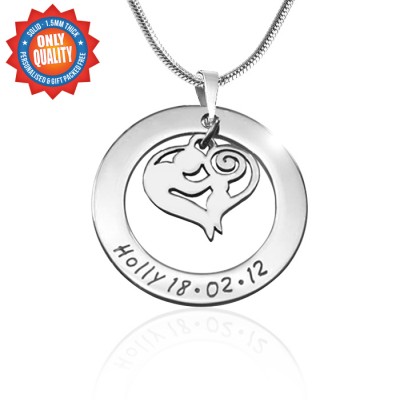 Mothers Love Necklace - Silver - Custom Jewellery By All Uniqueness