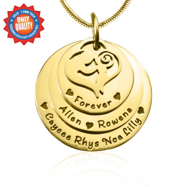 Mother s Disc Triple Necklace - Gold Plated - Custom Jewellery By All Uniqueness