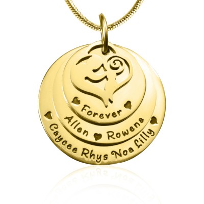 Mother s Disc Triple Necklace - Gold Plated - Custom Jewellery By All Uniqueness