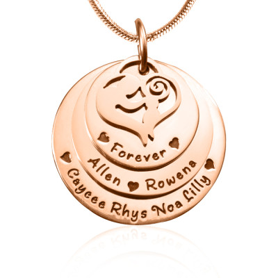 Mother s Disc Triple Necklace - Rose Gold Plated - Custom Jewellery By All Uniqueness