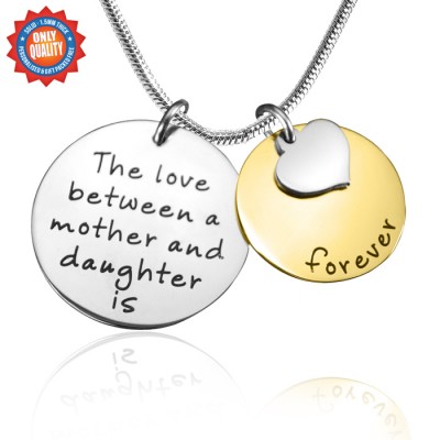 Mother Forever Necklace - Two Tone - Gold Silver - Custom Jewellery By All Uniqueness