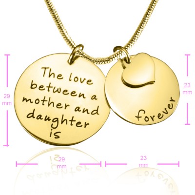 Mother Forever Necklace - Gold Plated - Custom Jewellery By All Uniqueness