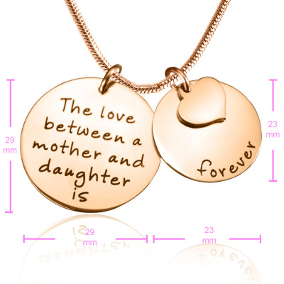 Mother Forever Necklace - Rose Gold Plated - Custom Jewellery By All Uniqueness