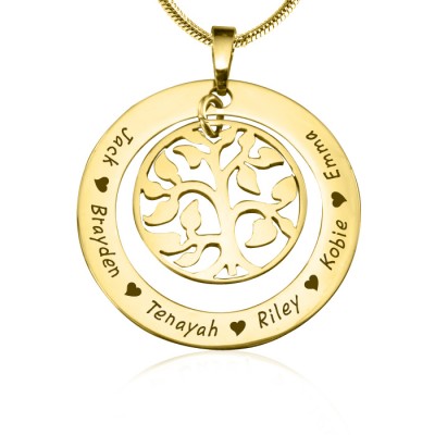 My Family Tree Necklace - Gold Plated - Custom Jewellery By All Uniqueness