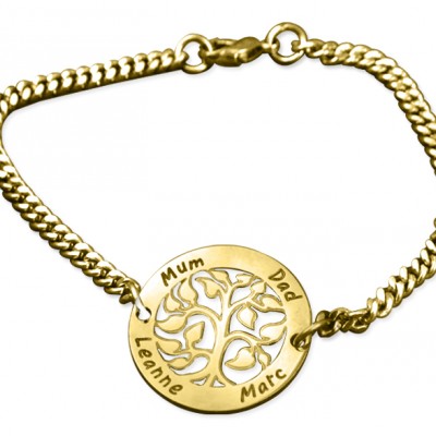 My Tree Bracelet - Gold Plated - Custom Jewellery By All Uniqueness