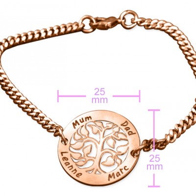 My Tree Bracelet - Rose Gold Plated - Custom Jewellery By All Uniqueness