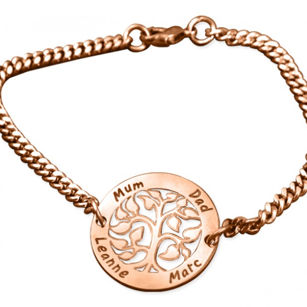 My Tree Bracelet - Rose Gold Plated - Custom Jewellery By All Uniqueness