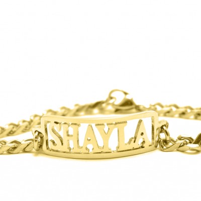 Name Bracelet/Anklet - Gold Plated - Custom Jewellery By All Uniqueness