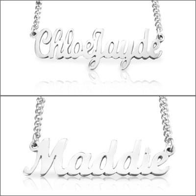 Name Necklace - Silver - Custom Jewellery By All Uniqueness