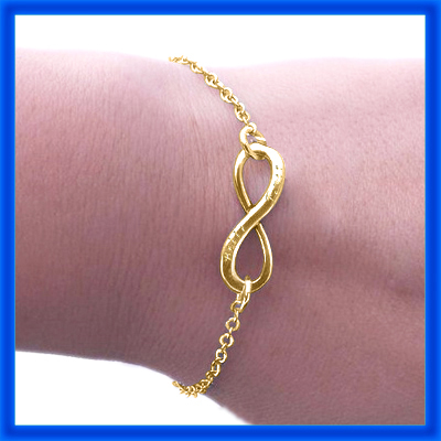 Classic Infinity Bracelet/Anklet - Gold Plated - Custom Jewellery By All Uniqueness