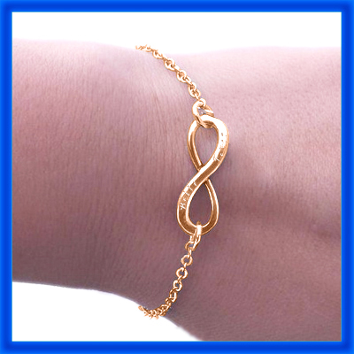 Classic Infinity Bracelet/Anklet - Rose Gold Plated - Custom Jewellery By All Uniqueness