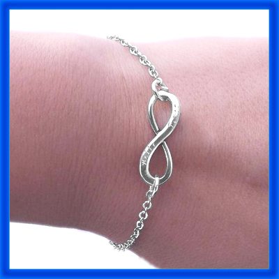 Classic Infinity Bracelet/Anklet - Silver - Custom Jewellery By All Uniqueness