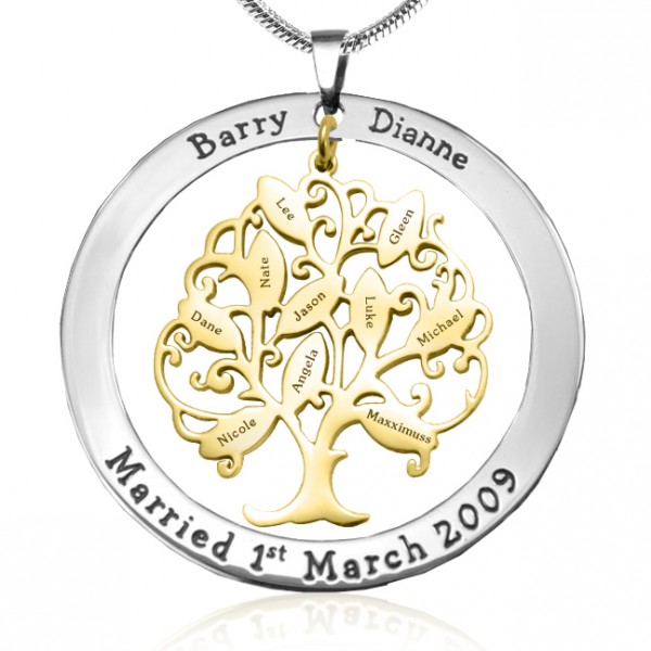Tree of My Life Washer 10 - Two Tone - Gold Tree - Custom Jewellery By All Uniqueness